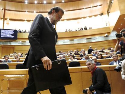 Mariano Rajoy este viernes en el Senado.