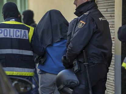 Detención de un presunto yihadista, hoy en Sagunto Valencia.