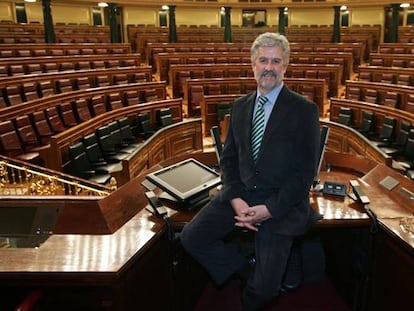 Manuel Marín fotografiado en el Congreso de los Diputados, en 2007.