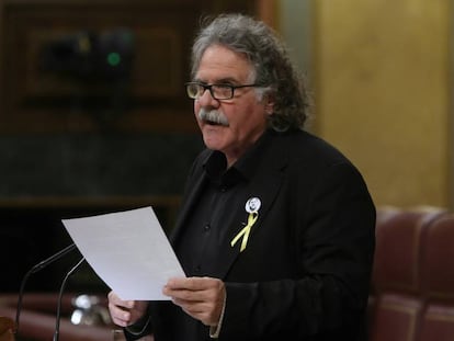 Joan Tardà en la sesión de control al Gobierno en el Congreso de los Diputados.