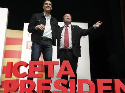 Sánchez e Iceta presentan al PSC como “el partido de la reconciliación” para Cataluña