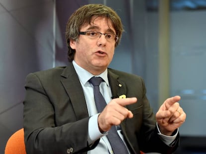 El expresidente de la Generalitat, Carles Puigdemont, en el transcurso de la entrevista concedida a Reuters el pasado 23 de diciembre. En vídeo, su discurso en Nochevieja.