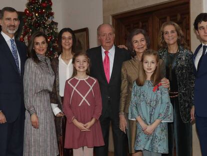 Almuerzo familiar en el Palacio de La Zarzuela con motivo del 80 aniversario de Su Majestad el Rey Don Juan Carlos.