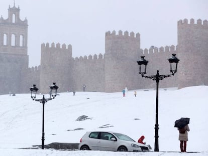 Ávila, nevada este sábado.