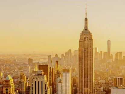 Manhattan, con el Empire State Building en el centro.