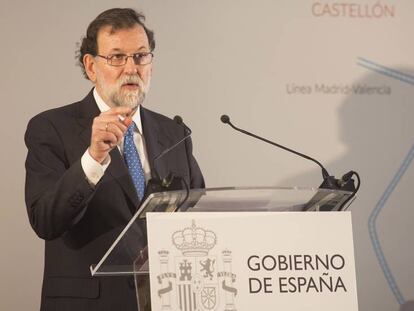 Mariano Rajoy inaugura la línea de AVE entre Valencia y Castellón.