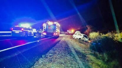 Accidente con tres muertos en la AP-7, entre Benissa y Calpe (Alicante).