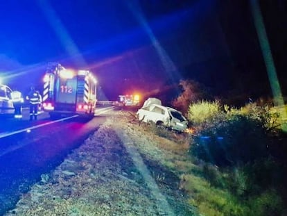 Accidente con tres muertos en la AP-7, entre Benissa y Calpe (Alicante).