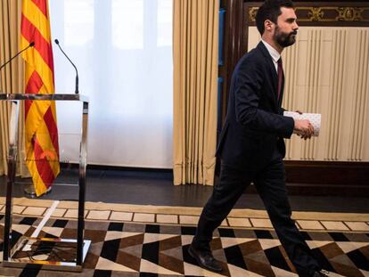 El presidente del Parlament, Roger Torrent.
