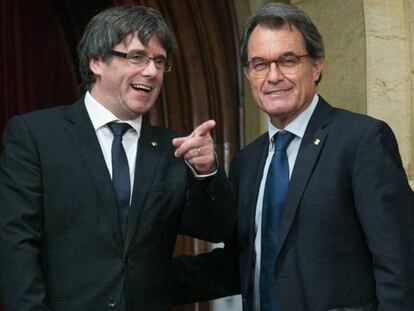 Carles Puigdemont y Artur Mas.