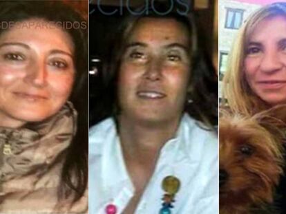 De izquierda a derecha, Concepción Barbeira, Lorena Torre y Paz Fernández. En vídeo, explicación de las desapariciones.