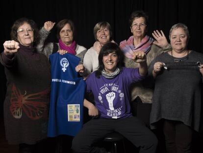 Mujeres de tres mancomunidades del norte de Cáceres que se unen a la huelga feminista de este 8 de marzo.