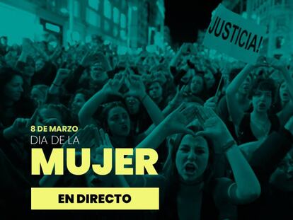 Concentración en Bilbao del Día de la Mujer. En vídeo, miles de personas se manifiestan en toda España.