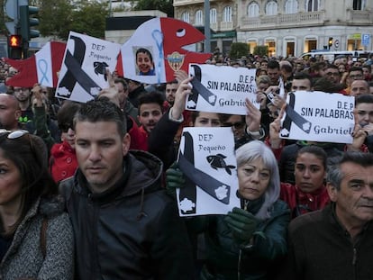 Concentración este domingo en Almería en repulsa por el asesinato de Gabriel.