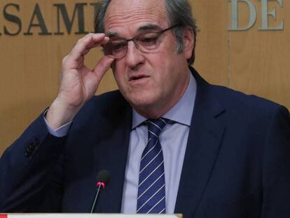 El portavoz del PSOE en la Asamblea de Madrid, Ángel Gabilondo. En vídeo, las declaraciones de la oposición.