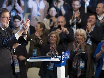 Mariano Rajoy, durante el discurso de clausura de la convención del PP.