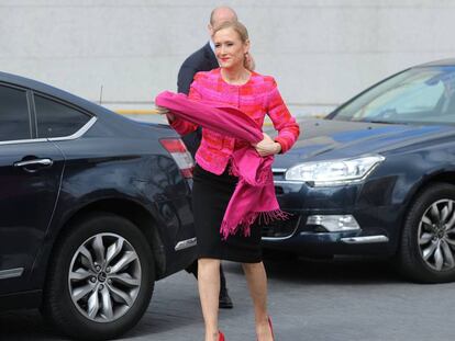 Cristina Cifuentes, antes de un acto en Madrid.