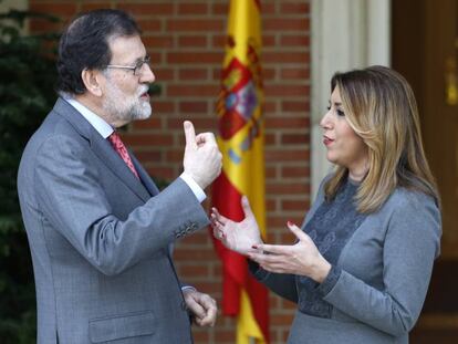 Susana Díaz y Rajoy en La Moncloa. En vídeo, declaraciones de la presidenta andaluza.