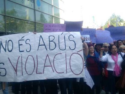 Concentración este viernes ante la Ciudad de la Justicia de Valencia contra la sentencia de La Manada.