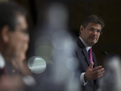 El ministro de Justicia, Rafael Catalá, este jueves en Sevilla.