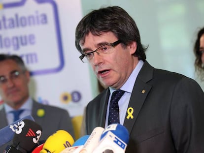 El expresidente de la Generalitat catalana Carles Puigdemont, en una imagen de archivo. FELIPE TRUEBA EFE. En vídeo, declaraciones del ministro de Justicia, Rafael Catalá.