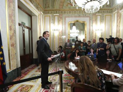Mariano Rajoy, en el Congreso de los diputados. En vídeo, declaraciones de Rajoy en la cadena Cope.