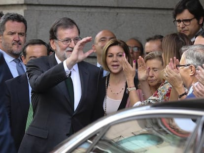 Mariano Rajoy durante el debate de la moción de censura presentada por el PSOE.