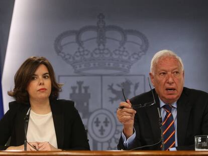 L'exvicepresidenta Sáenz de Santamaría i l'exministre García-Margallo, el 2015.