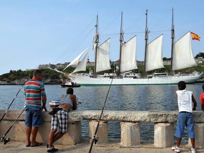 El buque Juan Sebastián Elcano durante una visita a La Habana (Cuba) en 2012.