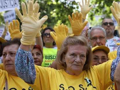 Protesta ante la Audiencia Provincial de Madrid.