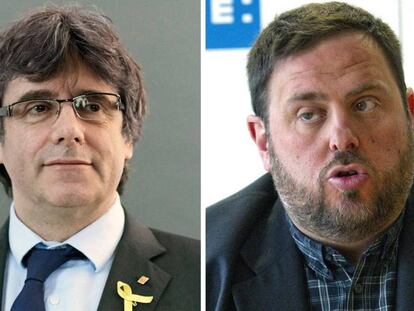 Carles Puigdemont y Oriol Junqueras.