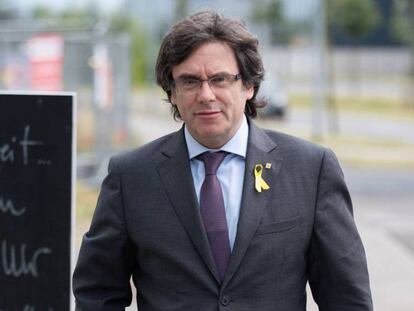 Carles Puigdemont llega a una reunión con Quim Torra en un hotel de Berlín el 21 de junio. / Vídeo: Llarena reclama 2,1 millones de fianza a los encausados por el 'procés'