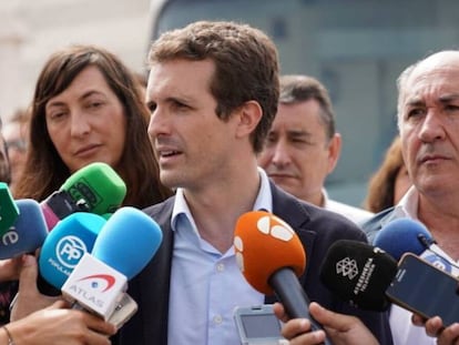 Pablo Casado, presidente del PP, el pasado miércoles.