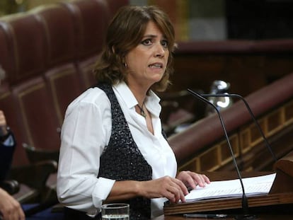 La ministra de Justicia, Dolores Delgado, el pasado día 7 en el Congreso.