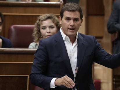 Albert Rivera, en la sesión de control al Gobierno.