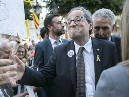 Quim Torra, en la concentración organizada por el aniversario del 20-S.