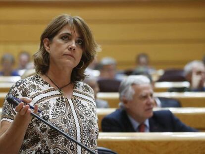 La ministra de Justicia, este martes en el Senado.