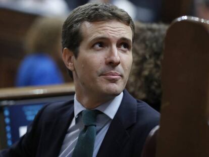 Pablo Casado, en el Congreso de los Diputados.