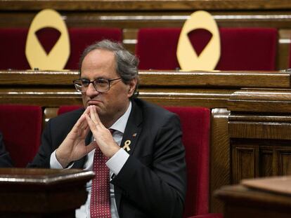 Quim Torra, este miércoles en el Parlament.