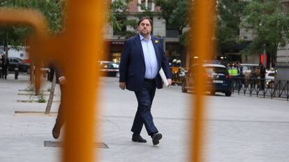 Llegada de Oriol Junqueras a la Audiencia Nacional.