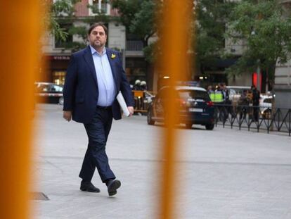 Llegada de Oriol Junqueras a la Audiencia Nacional.