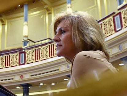 María Dolores de Cospedal, el pasado martes en el Congreso. En vídeo, Cospedal reitera que no dejará su acta de diputada.