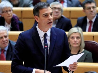 El presidente del Gobierno, durante la sesión de control al Gobierno.