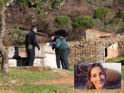 Agentes de la Guardia Civil durante la búsqueda de Laura Luelmo.