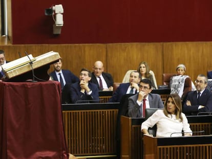 Marta Bosquet, de Ciudadanos, nueva presidenta del Parlamento andaluz. En vídeo, el discurso de Bosquet. A. RUESGA / VÍDEO: Atlas