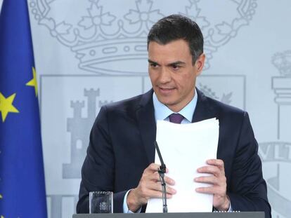 En vídeo, Pedro Sánchez en su comparecencia posterior al Consejo de Ministros.