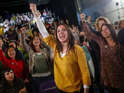 Irene Montero, en su vuelta a la política: “Ni una sola mujer puede quedarse en casa este 2019”