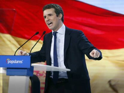 Pablo Casado pronuncia el discurso de clausura de la convención ideológica del PP. En vídeo, Pablo Casado reclama un PP "sin complejos" en su discurso durante la Convención del partido.