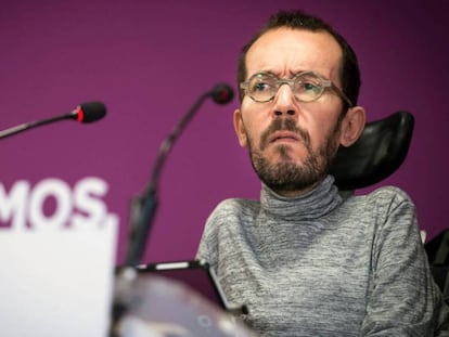 El secretario de Organización de Podemos, Pablo Echenique. Luca Piergiovanni EFE. En vídeo, declaraciones de Noelia Vera, diputada de Podemos. Atlas