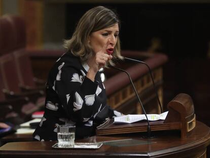 La diputada de En Marea Yolanda Díaz, este miércoles en el Congreso.